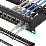 Patch Panel Con 24 Puertos Ethernet Cat7 Cat6 10g Rapink 