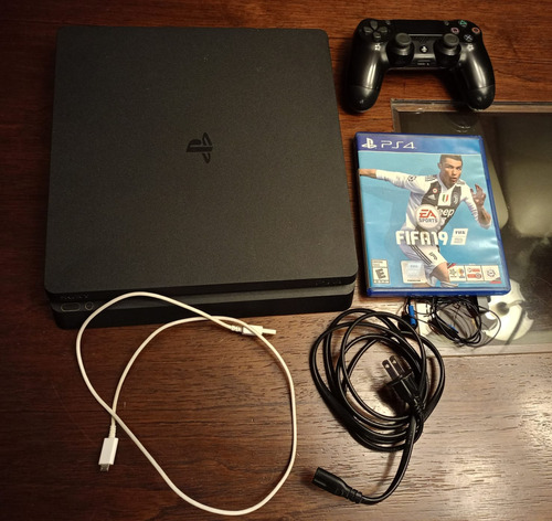 Sony Playstation 4 Slim 1tb Negro + Un Juego Y Un Joystick