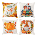 Fundas De Almohada De Otoño De 18 X 18 Pulgadas Para Decorac