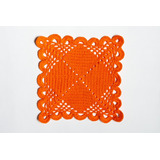 Toalhinha Em Crochê Orange Decoração Artesanal Sala Quarto 