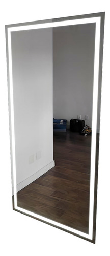 Espelho Led Camarim Banheiro Quarto 80cm X 100cm Botão Touch