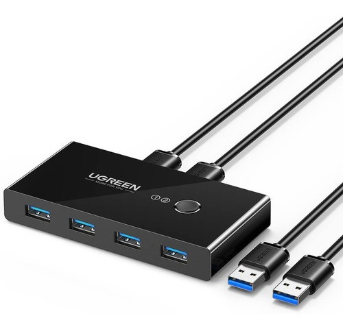 Caja Conmutador Kvm 4 Puertos 2 Ordenador Usb 3.0 Ugreen