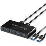 Caja Conmutador Kvm 4 Puertos 2 Ordenador Usb 3.0 Ugreen