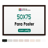 Moldura 50x75 Com Acrilíco Petg Para Arte Painel Decorativo