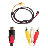 Cable Hdmi A 3 Rca Digital Audio Video Macho 1.5 Mts