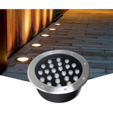 Balizador Spot Led Embutir Chao Piso Jardim 24w Bq/ 3000k