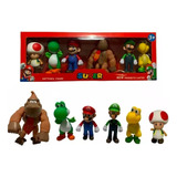 Set De 5 Figuras Super Mario Bros 13 Cm  En Caja 
