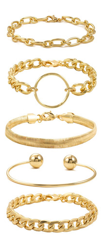 Joya Love Pulseras De Oro Para Mujer, Pulseras De Cadena Gru