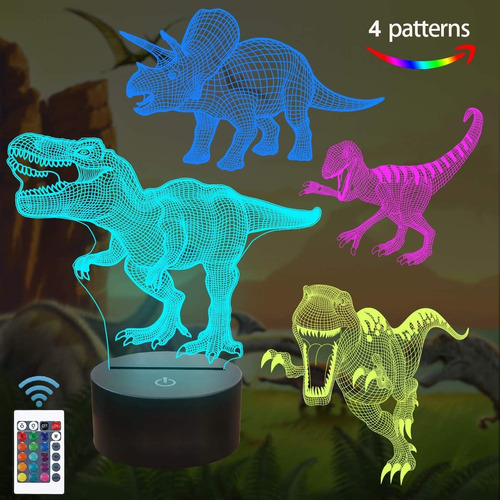 Lampeez - Juego De Lamparas De Dinosaurio, Lampara De Ilus