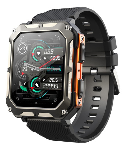 Smartwatch C20 Pro Tank Resistente P/ Xiaomi iPhone Naranja