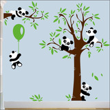 Adesivo Quarto Infantil Arvore Bebe Panda Zoo Md499