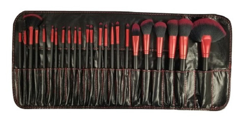 Set De Brochas 24 Unidades - Love Red - Candice