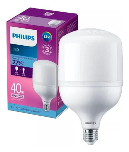 Lampara Led Galponera 40w E27 Luz Fria 3600lm Philips