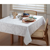 Toalha De Mesa Jacquard 4 Lugares Cetim Grosso Para Cozinha