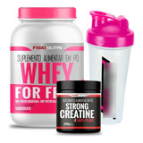 Combo Feminino 1 Whey + 1 Colágeno + 1 Creatina + Brinde