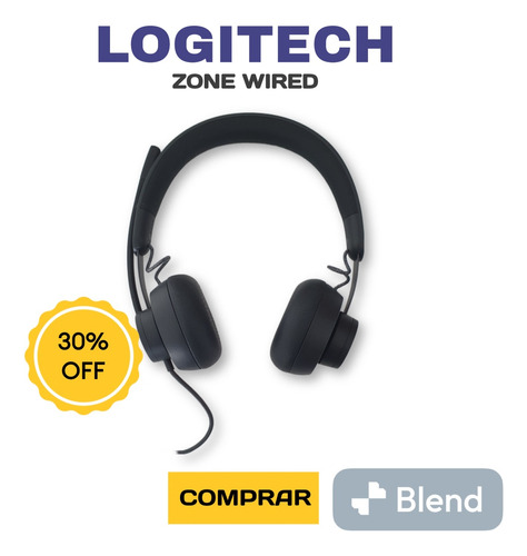 Auriculares Headset Logitech Zone Wired Usb