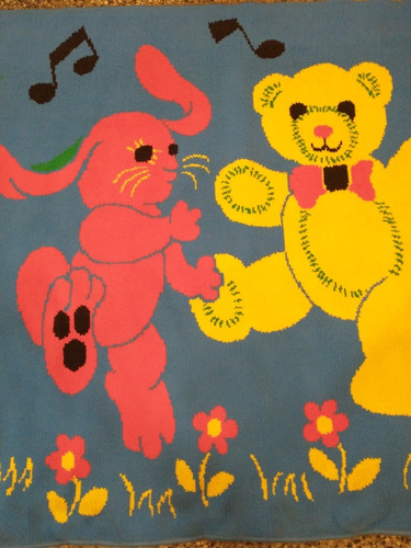 Alfombra Infantil Colorida Con Dibujos. 1,40 Cm X 1,  80 Cm
