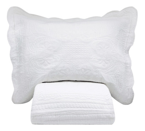 Cubre Cama Verano Blanco Quilt Twin 1 Plaza Haussman Vip