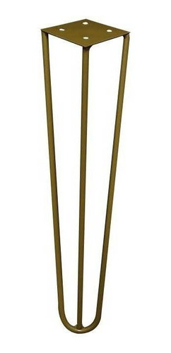 Pé De Metal 30 Cm Hairpin Legs Mesa De Canto Rack Dourado