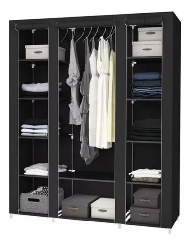 Closet Armable Y Portatil De Tela 150x45x175 Cm