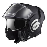 Casco Rebatible Ls2 399 Negro Mate Valiant Negro Con Pinlock