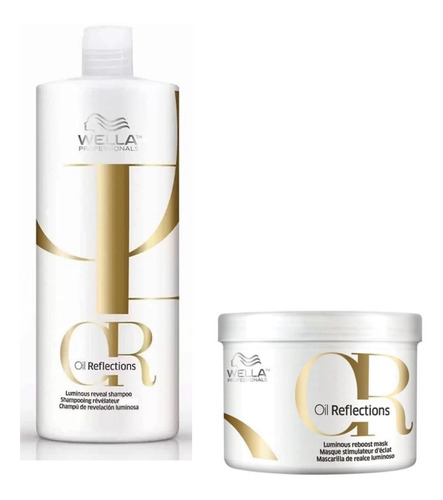 Shampoo Litro E Máscara 500g Wella Oil Reflections Luminous