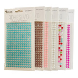 Pack 6 Pegatinas Strass Adhesiva Diamante 6mm Perla Deco 42