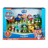 Paw Patrol, 10.º Aniversario, Set De 10 Figuras De Acción