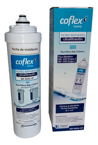 Repuesto Para Filtro D/agua Bajo Cubierta Etapa 2 Y 3 Coflex Color Blanco