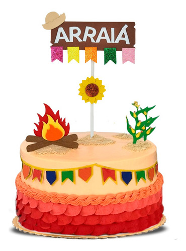 Topo De Bolo Festa Junina Decoração Caipira São João