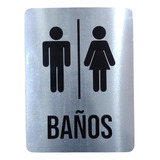 Aviso Baño Mixto Hombres Mujeres 20x15cm Letrero Baños