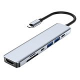 Hub Tipo-c Usb 7 Em 1 Hdmi 3.0 Notebook Macbook Celular