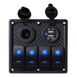 Panel 4 Switch Botonera Usb Cargador Rockseries Rks-sw4usb