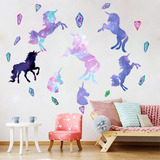 Calcomanías De Pared De Unicornio Galaxia, Regalos Para Niña