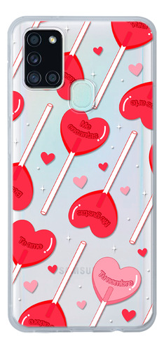 Funda Para Galaxy Para Mujer Paletas Corazones Con Tu Nombre