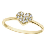 Amor Eterno - Anillo Corazón Bombón / Oro Sólido 14k 