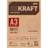 Papel Kraft A3 180g Impressão Decoração Scrapbook Convites