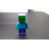2015 Lego Minecraft Green Head Figure 21119