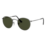 Lentes De Sol Round Metal Plateado Ray-ban Color G-15 Green Color De La Lente Green Color De La Varilla Polished Gunmetal Color Del Armazón Polished Gunmetal