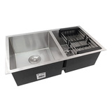 Cuba Dupla Quadrada Inox 304 Cozinha Pia Gourmet 9040 Assim