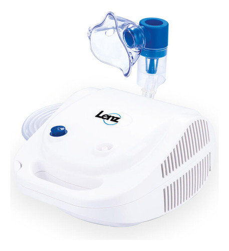 Compresor Nebulizador Lenz Nb-206b Adulto Y Pediatrico + Tula Color Blanco