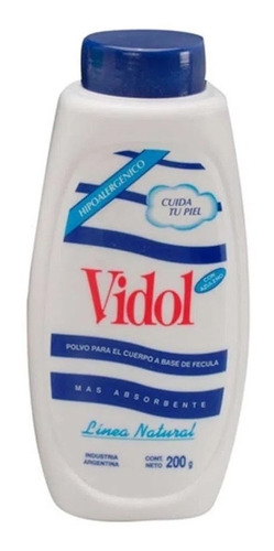 Vidol Polvo A Base De Fécula Talquera 200 Gr Hipoalergenico