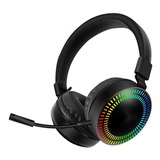 Headphone Microfone Gm-019 Luminoso Luz Rgb Gaming Audio Mix