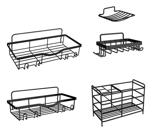 Paquete De 5 Bandejas Para Ducha, Estante Organizador De [u]