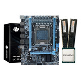 Mougol Kit Placa Madre Cpu X79 Intel Xeon E5 2630v2, 16 Gb D