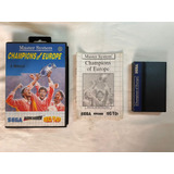 Master System : Champions Of Europe Tectoy Completo Cx Manua