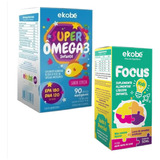 Focus Kids Para Memória + Super Ômega 3 Infantil- Ekobé Kids