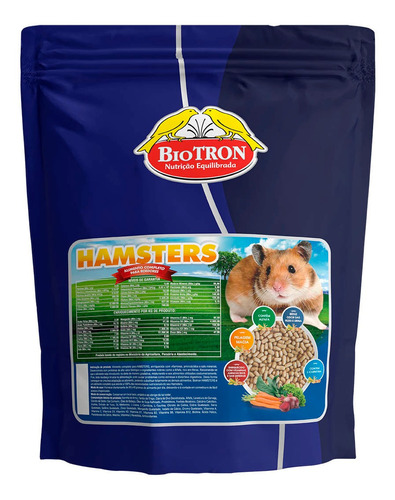 Biotron Hamsters 500g Ração Extrusada Roedores