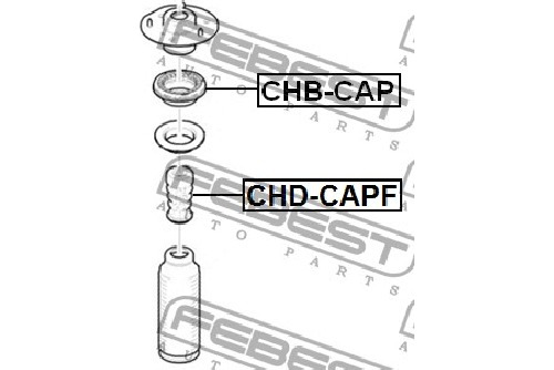 Rodamiento Base Amortiguador Chevrolet Captiva Varios Febest Foto 4