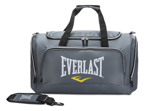 Bolso Everlast Gym Grande Deportivo Urbano Reforzado Tira De Hombro Color La Mejor Calidad! Diseño S By Happy Buy Color Gris 14908